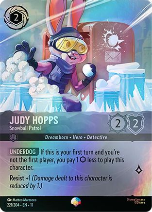 Judy Hopps - Snowball Patrol (Epic) (221/204) [Winterspell] Holofoil Lorcana Single Disney