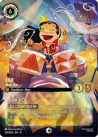 Lilo - Rock Star (Enchanted) (223/204) [Winterspell] Holofoil Lorcana Single Disney