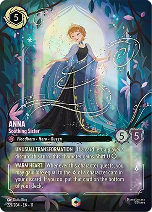 Anna - Soothing Sister (Enchanted) (227/204) [Winterspell] Holofoil Lorcana Single Disney