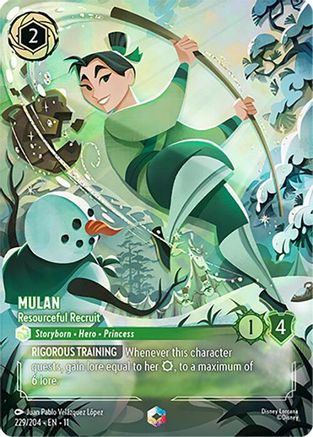 Mulan - Resourceful Recruit (Enchanted) (229/204) [Winterspell] Holofoil Lorcana Single Disney