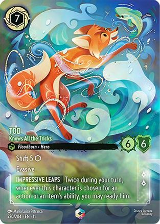 Tod - Knows All the Tricks (Enchanted) (230/204) [Winterspell] Holofoil Lorcana Single Disney