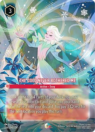 The Cold Never Bothered Me (Enchanted) (234/204) [Winterspell] Holofoil Lorcana Single Disney