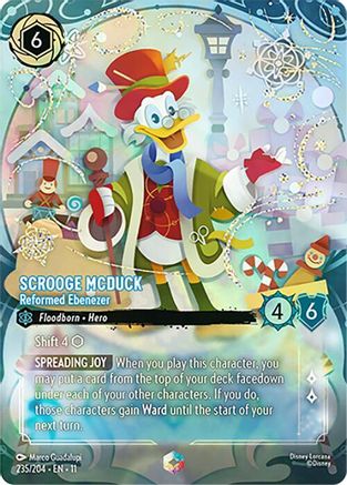 Scrooge McDuck - Reformed Ebenezer (Enchanted) (235/204) [Winterspell] Holofoil Lorcana Single Disney