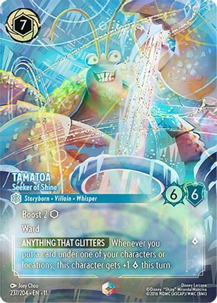 Tamatoa - Seeker of Shine (Enchanted) (237/204) [Winterspell] Holofoil Lorcana Single Disney