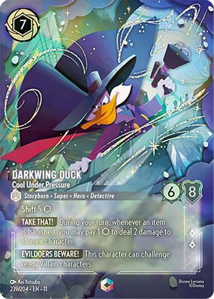Darkwing Duck - Cool Under Pressure (Enchanted) (239/204) [Winterspell] Holofoil Lorcana Single Disney