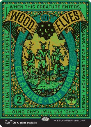 Wood Elves (2280) (SLD-2280) [Secret Lair] Drop Series MTG Single Wizards of the Coast
