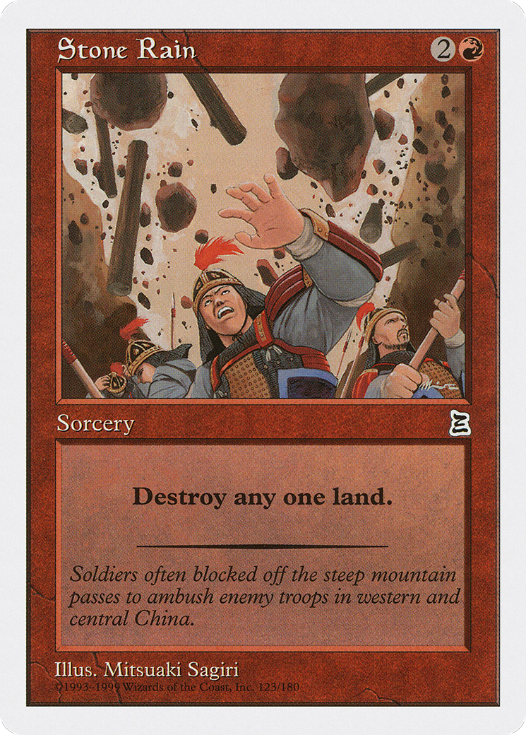 Stone Rain (PTK-123) [Oldschool] Portal Three Kingdoms MTG Single Wizards of the Coast