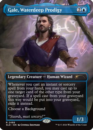 Gale, Waterdeep Prodigy (SLD-2488) [Secret Lair] Drop Series MTG Single Wizards of the Coast
