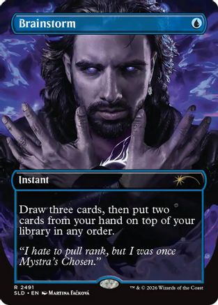 Brainstorm (2491) (SLD-2491) [Secret Lair] Drop Series Foil MTG Single Wizards of the Coast