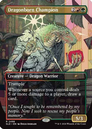 Dragonborn Champion (SLD-2498) [Secret Lair] Drop Series Foil MTG Single Wizards of the Coast