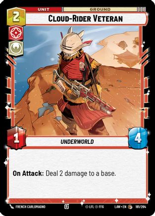Cloud-Rider Veteran (181/264) [A Lawless Time] Star Wars: Unlimited Single Disney