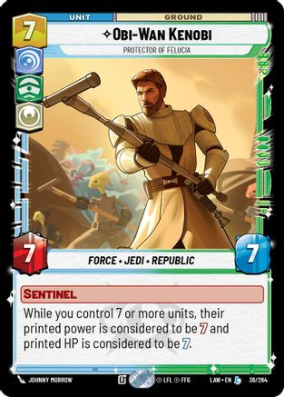 Obi-Wan Kenobi - Protector of Felucia (36/264) [A Lawless Time] Star Wars: Unlimited Single Disney