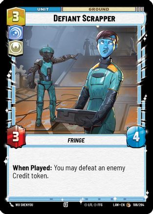 Defiant Scrapper (106/264) [A Lawless Time] Star Wars: Unlimited Single Disney