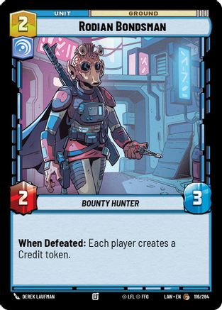 Rodian Bondsman (116/264) [A Lawless Time] Star Wars: Unlimited Single Disney