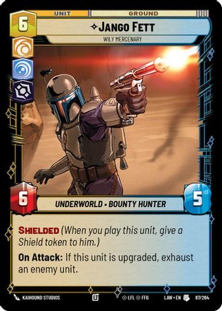 Jango Fett - Wily Mercenary (87/264) [A Lawless Time] Star Wars: Unlimited Single Disney