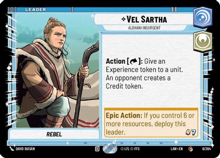 Vel Sartha - Aldhani Insurgent (6/264) [A Lawless Time] Star Wars: Unlimited Single Disney