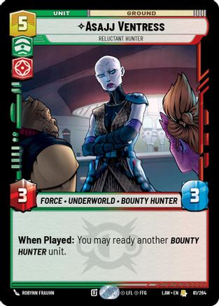 Asajj Ventress - Reluctant Hunter (61/264) [A Lawless Time] Star Wars: Unlimited Single Disney