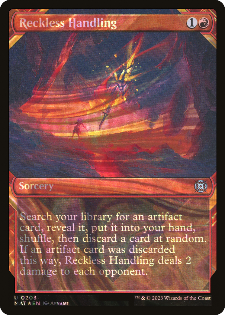 Reckless Handling (Halo Foil) (MAT-203) [March of the Machine: The Aftermath] (Showcase) Foil MTG Single Wizards of the Coast