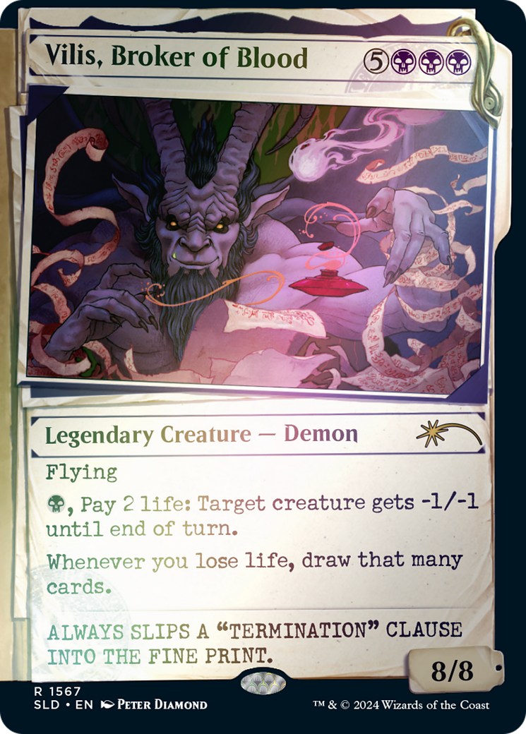 Vilis, Broker of Blood (SLD-1567★) [Secret Lair] Drop (Showcase) Foil MTG Single Wizards of the Coast