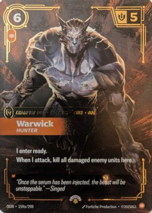 Warwick - Hunter (159a/298) [Riftbound Promotional Cards] Foil Riftbound Singles Riot Games