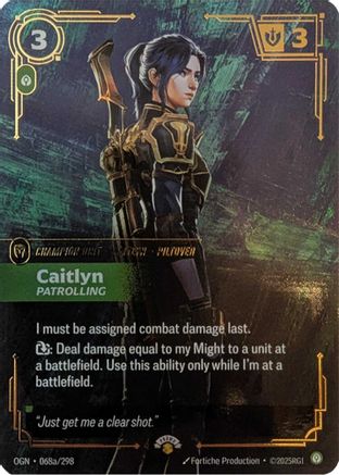 Caitlyn - Patrolling (068a/298) [Riftbound Promotional Cards] Foil Riftbound Singles Riot Games