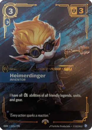 Heimerdinger - Inventor (111a/298) [Riftbound Promotional Cards] Foil Riftbound Singles Riot Games