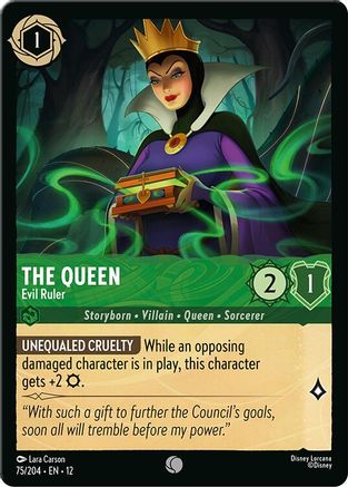 The Queen - Evil Ruler (75/204) [Wilds Unknown] Cold Foil Lorcana Single Disney