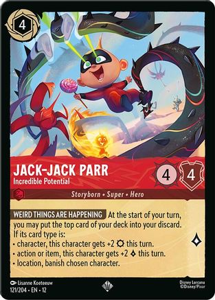 Jack-Jack Parr - Incredible Potential (121/204) [Wilds Unknown] Lorcana Single Disney
