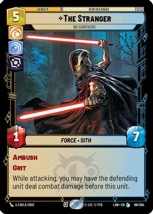 The Stranger - No Survivors (86/264) [A Lawless Time] Star Wars: Unlimited Single Disney