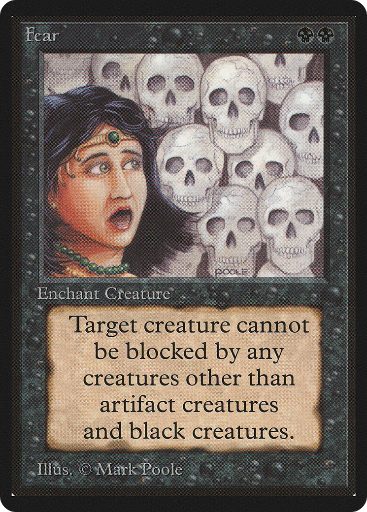 Fear (LEB-) [Oldschool] Limited Edition Beta MTG Single Wizards of the Coast