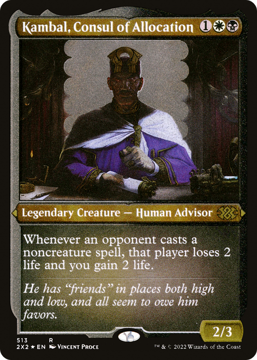 Kambal, Consul of Allocation (Foil Etched) (2X2-513) [Double Masters 2022] Foil MTG Single Wizards of the Coast
