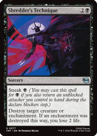 Shredder's Technique (TMT-077) [Teenage Mutant Ninja Turtles] Foil MTG Single Wizards of the Coast