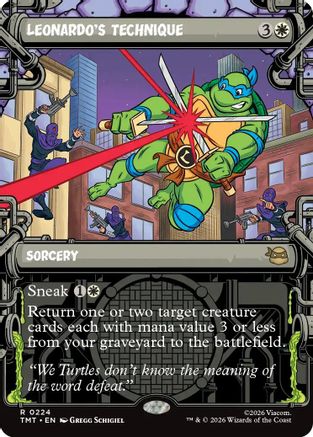Leonardo's Technique (TMT-224) [Teenage Mutant Ninja Turtles] Foil MTG Single Wizards of the Coast