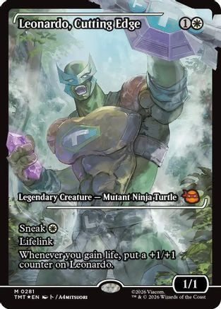 Leonardo, Cutting Edge (TMT-281) [Teenage Mutant Ninja Turtles] Foil MTG Single Wizards of the Coast