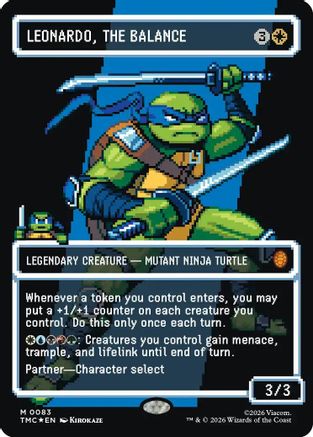 Leonardo, the Balance (0083) (Surge Foil) (TMC-083) [Commander: Teenage Mutant Ninja Turtles] Foil MTG Single Wizards of the Coast