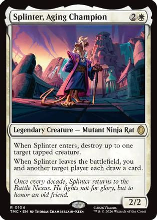 Splinter, Aging Champion (TMC-104) [Commander: Teenage Mutant Ninja Turtles] MTG Single Wizards of the Coast