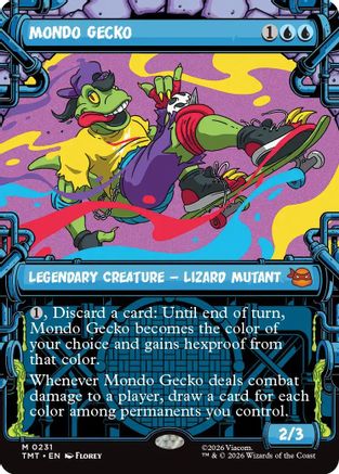 Mondo Gecko (TMT-231) [Teenage Mutant Ninja Turtles] Foil MTG Single Wizards of the Coast