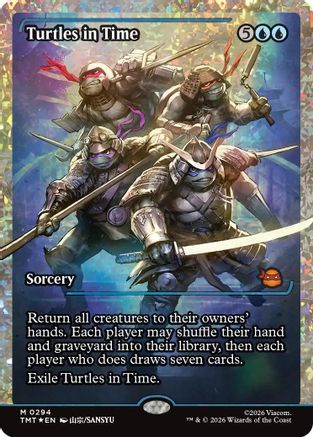 Turtles in Time (Fracture Foil) (TMT-294) [Teenage Mutant Ninja Turtles] Foil MTG Single Wizards of the Coast