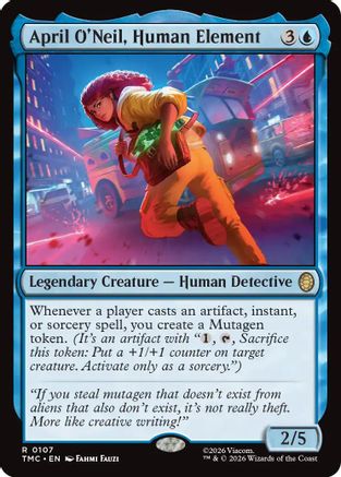 April O'Neil, Human Element (TMC-107) [Commander: Teenage Mutant Ninja Turtles] MTG Single Wizards of the Coast