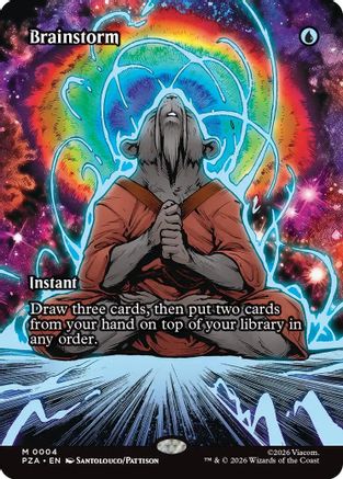 Brainstorm (PZA-004) [Teenage Mutant Ninja Turtles Eternal-Legal] Foil MTG Single Wizards of the Coast