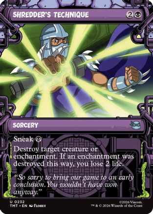 Shredder's Technique (TMT-232) [Teenage Mutant Ninja Turtles] Foil MTG Single Wizards of the Coast