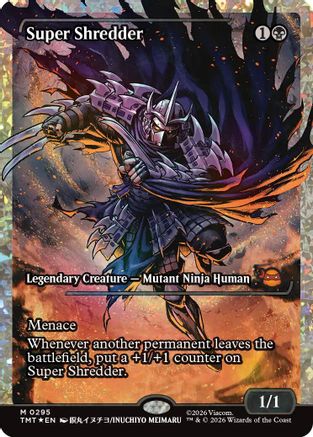 Super Shredder (Fracture Foil) (TMT-295) [Teenage Mutant Ninja Turtles] Foil MTG Single Wizards of the Coast