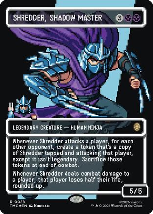 Shredder, Shadow Master (Surge Foil) (TMC-088) [Commander: Teenage Mutant Ninja Turtles] Foil MTG Single Wizards of the Coast
