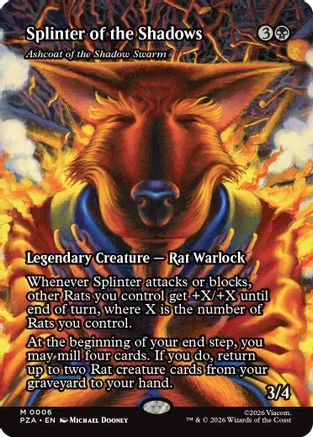 Ashcoat of the Shadow Swarm (PZA-006) [Teenage Mutant Ninja Turtles Eternal-Legal] Foil MTG Single Wizards of the Coast