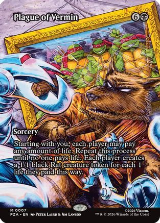 Plague of Vermin (PZA-007) [Teenage Mutant Ninja Turtles Eternal-Legal] Foil MTG Single Wizards of the Coast