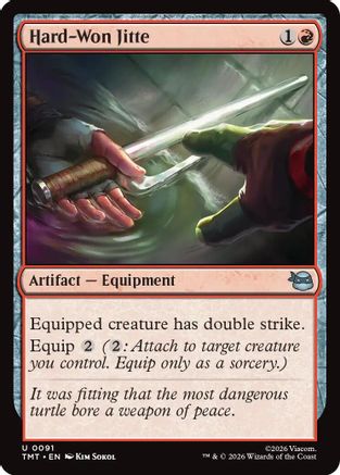 Hard-Won Jitte (TMT-091) [Teenage Mutant Ninja Turtles] MTG Single Wizards of the Coast
