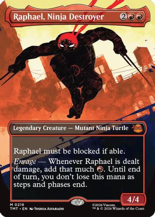 Raphael, Ninja Destroyer (TMT-218) [Teenage Mutant Ninja Turtles] Foil MTG Single Wizards of the Coast