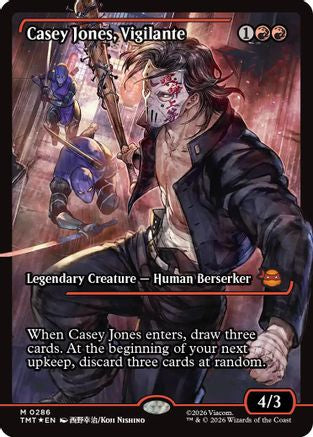 Casey Jones, Vigilante (0286) (TMT-286) [Teenage Mutant Ninja Turtles] Foil MTG Single Wizards of the Coast