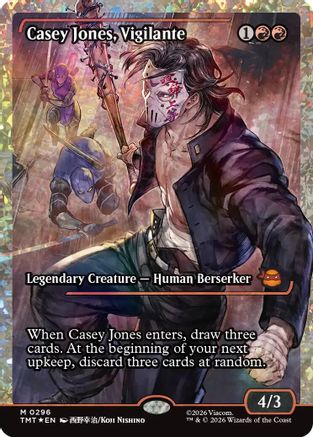 Casey Jones, Vigilante (0296) (Fracture Foil) (TMT-296) [Teenage Mutant Ninja Turtles] Foil MTG Single Wizards of the Coast