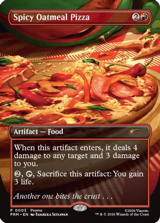 Spicy Oatmeal Pizza (UMP-003) [Misc] Unique and Miscellaneous Promos Foil MTG Single Wizards of the Coast
